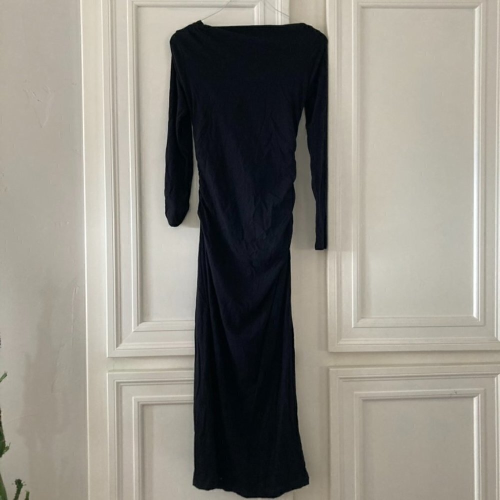 NWT Free People Beach Clara Midi Dress Black Open Back Sz XS - Picture 2 of 7